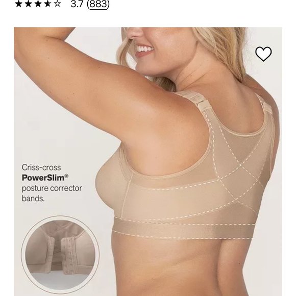 NWT Front Hook Sports Bra & Back Support Posture Corrector Wireless Bra 38D - Picture 14 of 16